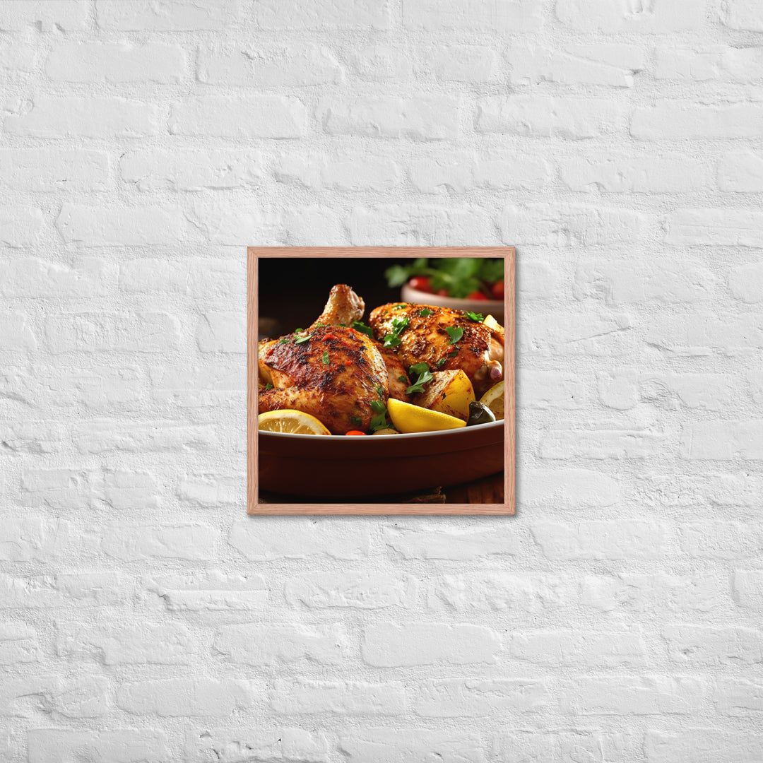 Moroccan Spiced Roasted Chicken Framed poster 🤤 from Yumify.AI