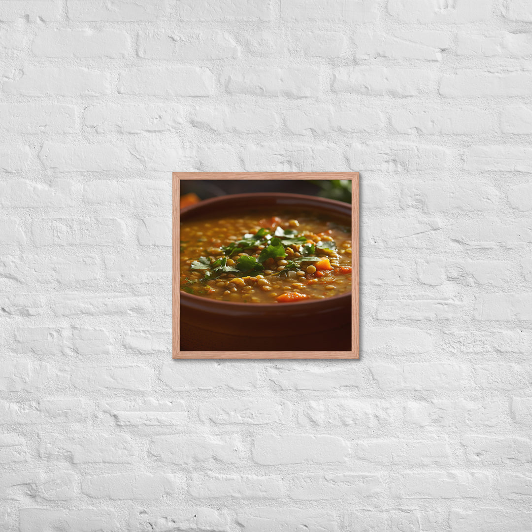 Moroccan Lentil Soup Framed poster 🤤 from Yumify.AI