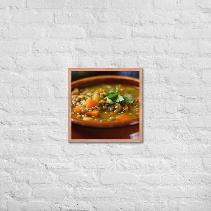 Moroccan Lentil Soup Framed poster 🤤 from Yumify.AI