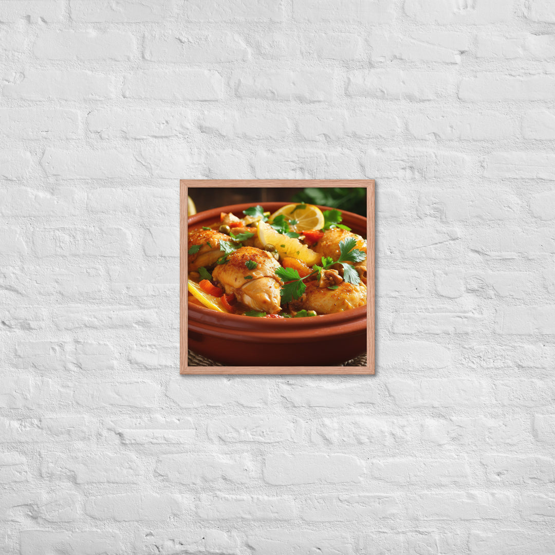 Chicken Tagine Framed poster 🤤 from Yumify.AI