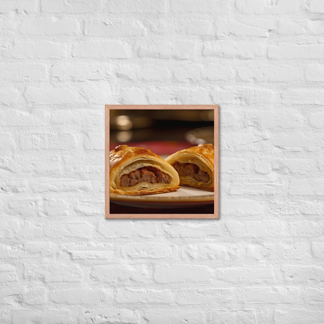 Sausage Roll Framed poster 🤤 from Yumify.AI