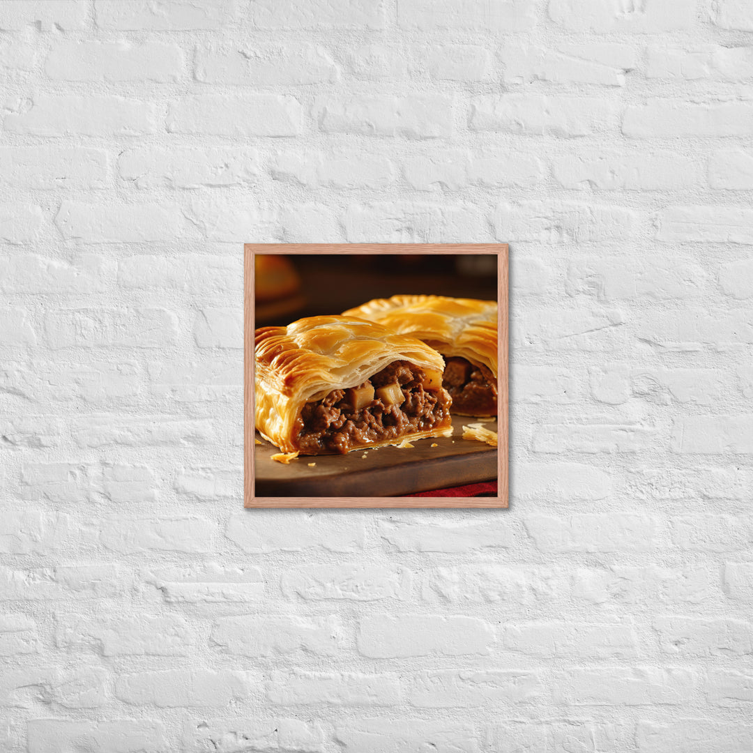 Meat Pie Framed poster 🤤 from Yumify.AI