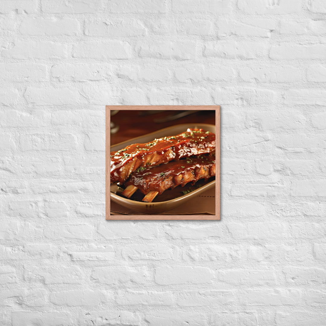 Barbecue Ribs Framed poster 🤤 from Yumify.AI