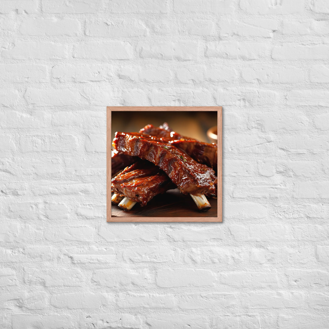 Barbecue Ribs Framed poster 🤤 from Yumify.AI