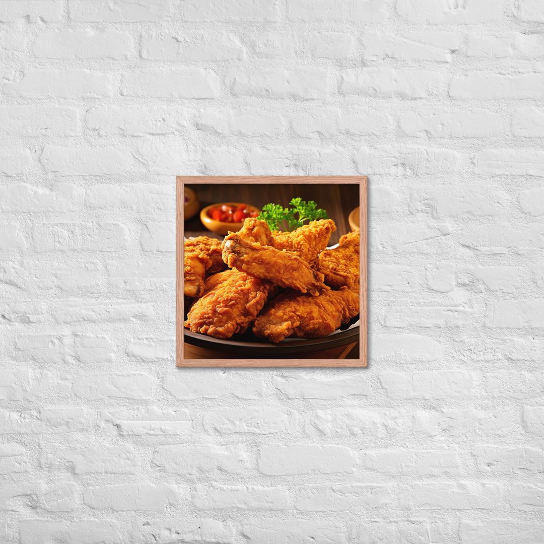 Fried Chicken Framed poster 🤤 from Yumify.AI