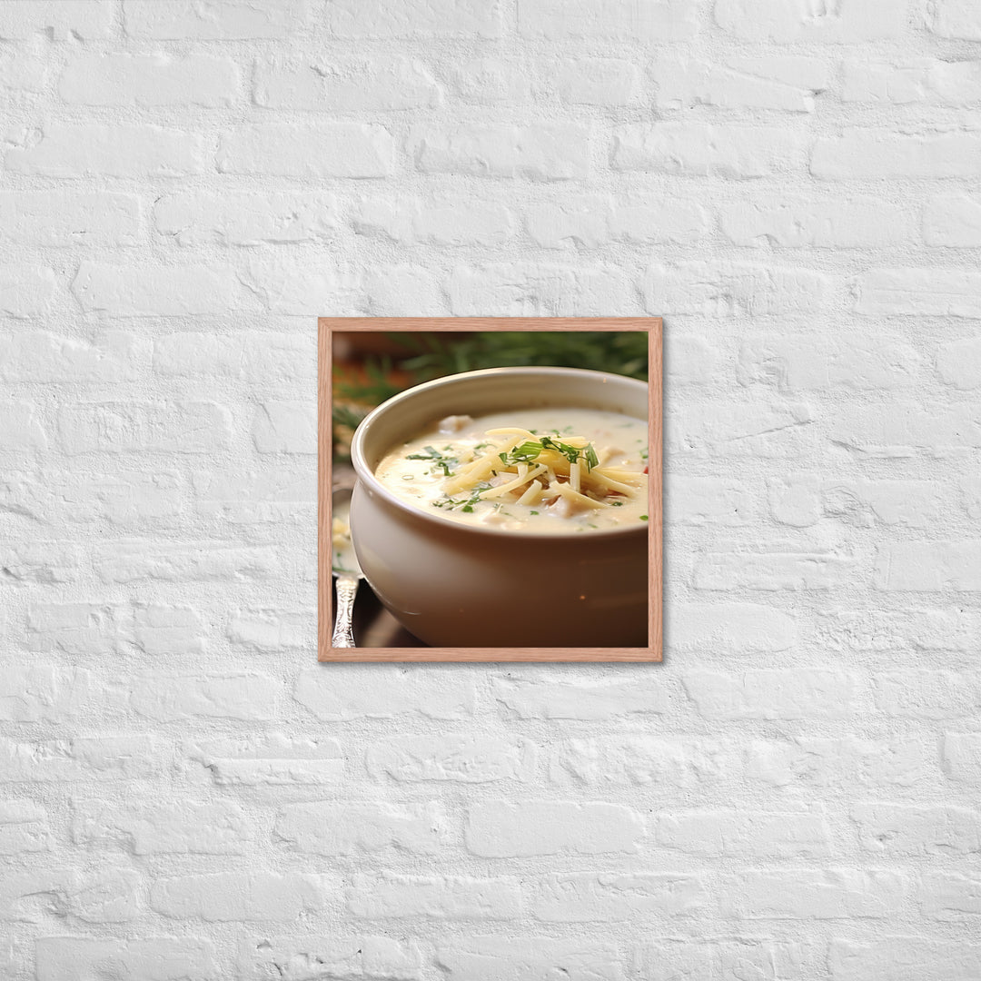 Clam Chowder Framed poster 🤤 from Yumify.AI