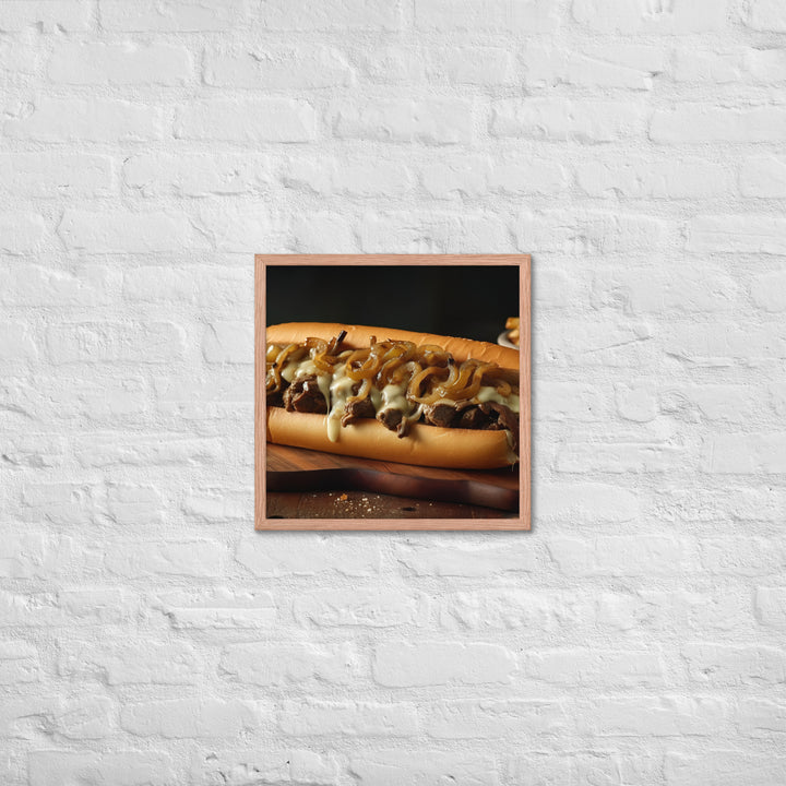 Cheesesteak Sandwich Framed poster 🤤 from Yumify.AI