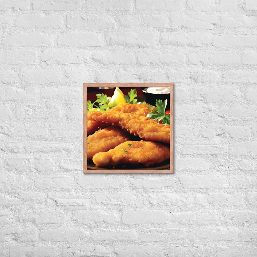 Southern Fried Catfish Framed poster 🤤 from Yumify.AI