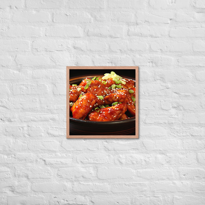 Korean Fried Chicken Framed poster 🤤 from Yumify.AI