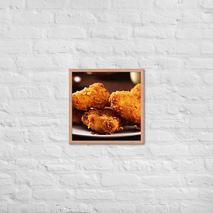 Crispy Fried Chicken Framed poster 🤤 from Yumify.AI