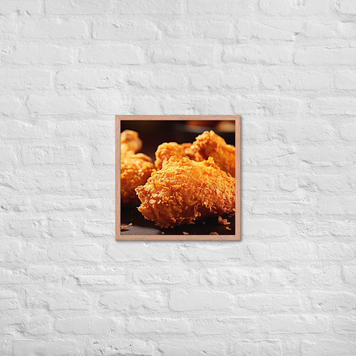 Crispy Fried Chicken Framed poster 🤤 from Yumify.AI