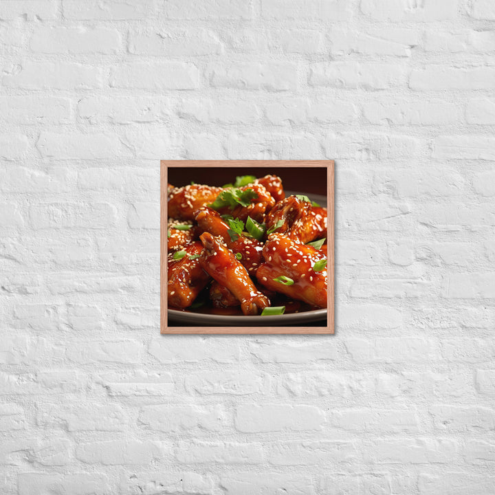 Chicken Wings Framed poster 🤤 from Yumify.AI