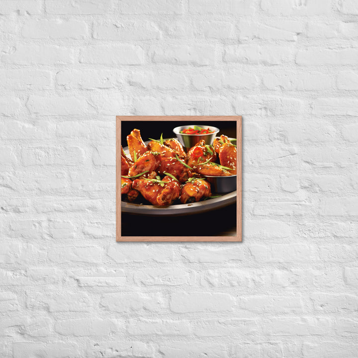 Chicken Wings Framed poster 🤤 from Yumify.AI