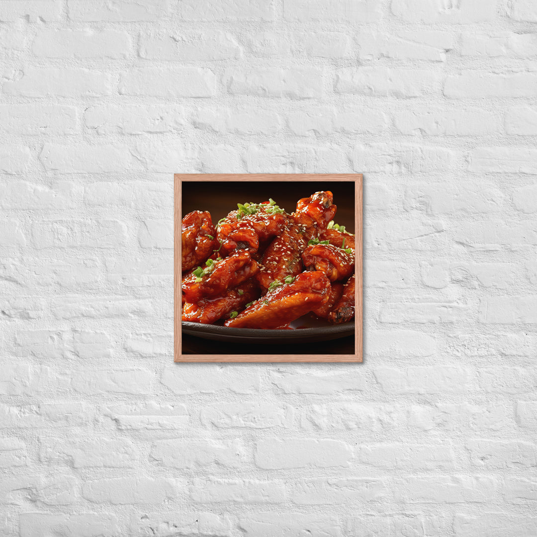 Chicken Wings Framed poster 🤤 from Yumify.AI