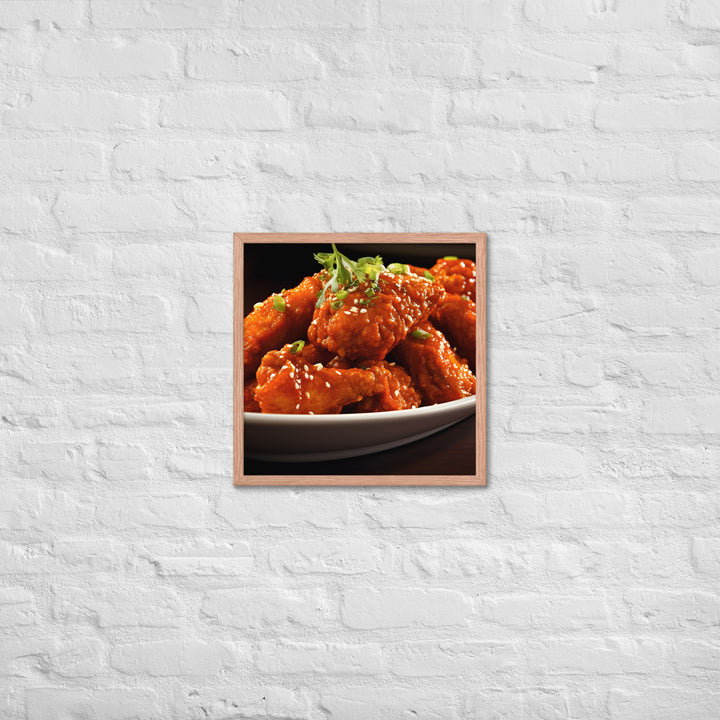 Buffalo Fried Chicken Framed poster 🤤 from Yumify.AI