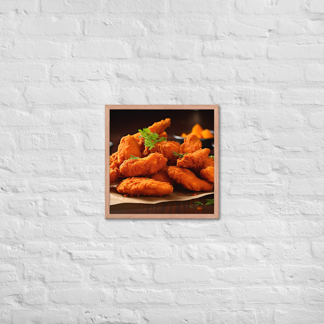 Buffalo Fried Chicken Framed poster 🤤 from Yumify.AI