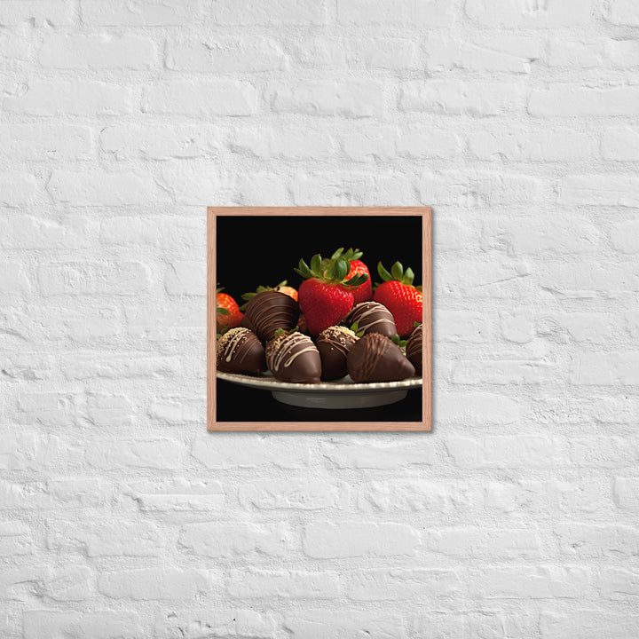 Chocolate covered Strawberries Framed poster 🤤 from Yumify.AI