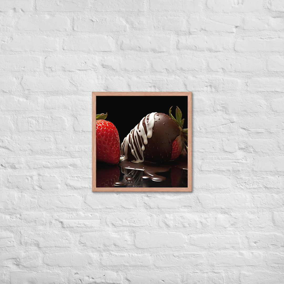 Chocolate covered Strawberries Framed poster 🤤 from Yumify.AI