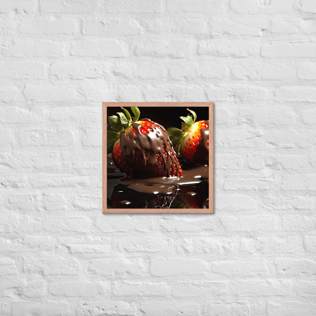 Chocolate covered Strawberries Framed poster 🤤 from Yumify.AI
