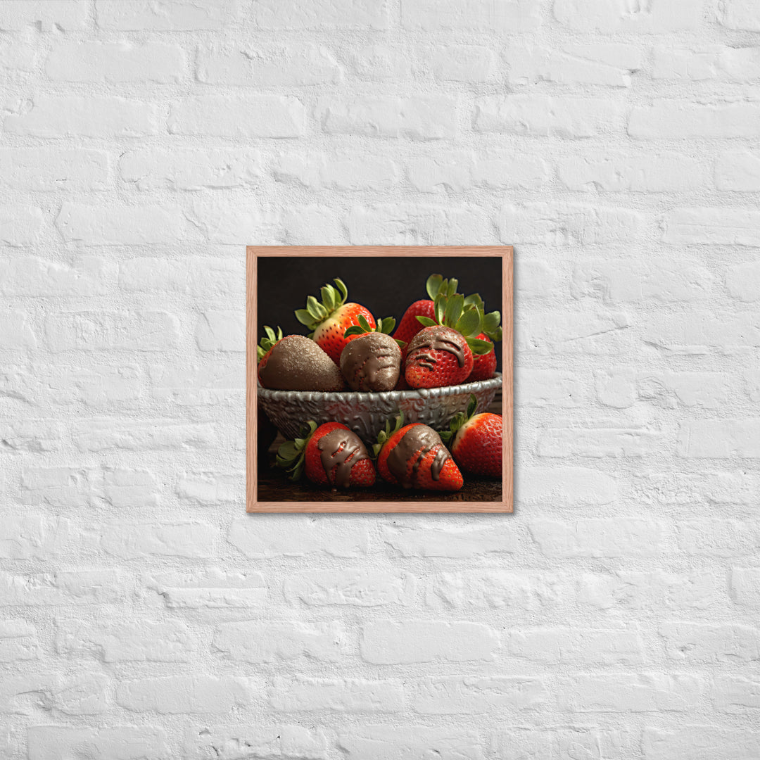 Chocolate covered Strawberries Framed poster 🤤 from Yumify.AI