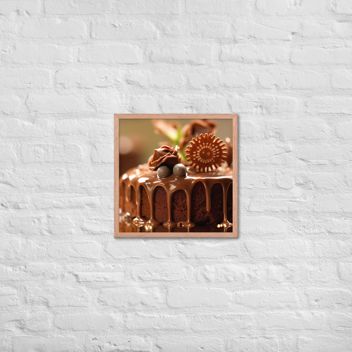 Chocolate Drizzles and Decorations Framed poster 🤤 from Yumify.AI