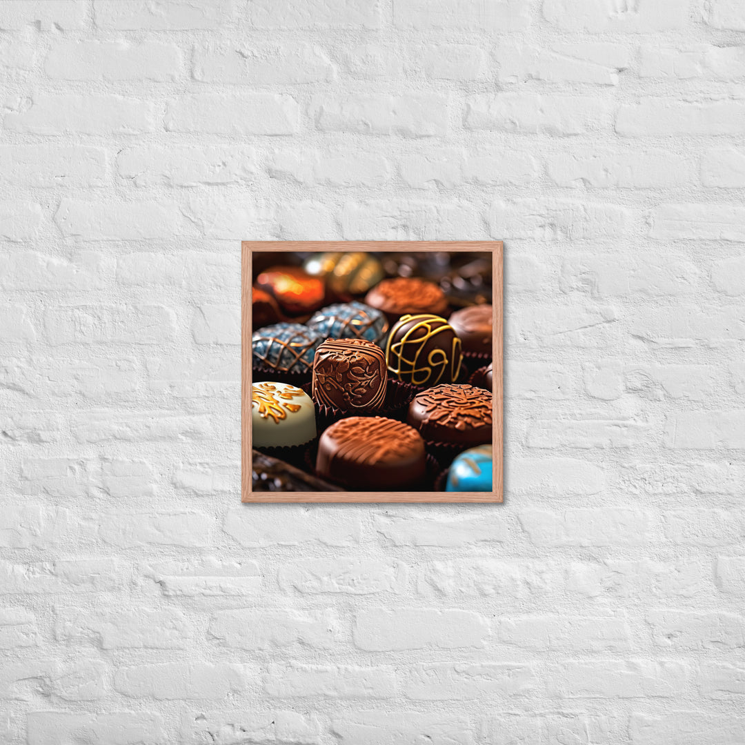 Chocolate Bonbons Framed poster 🤤 from Yumify.AI