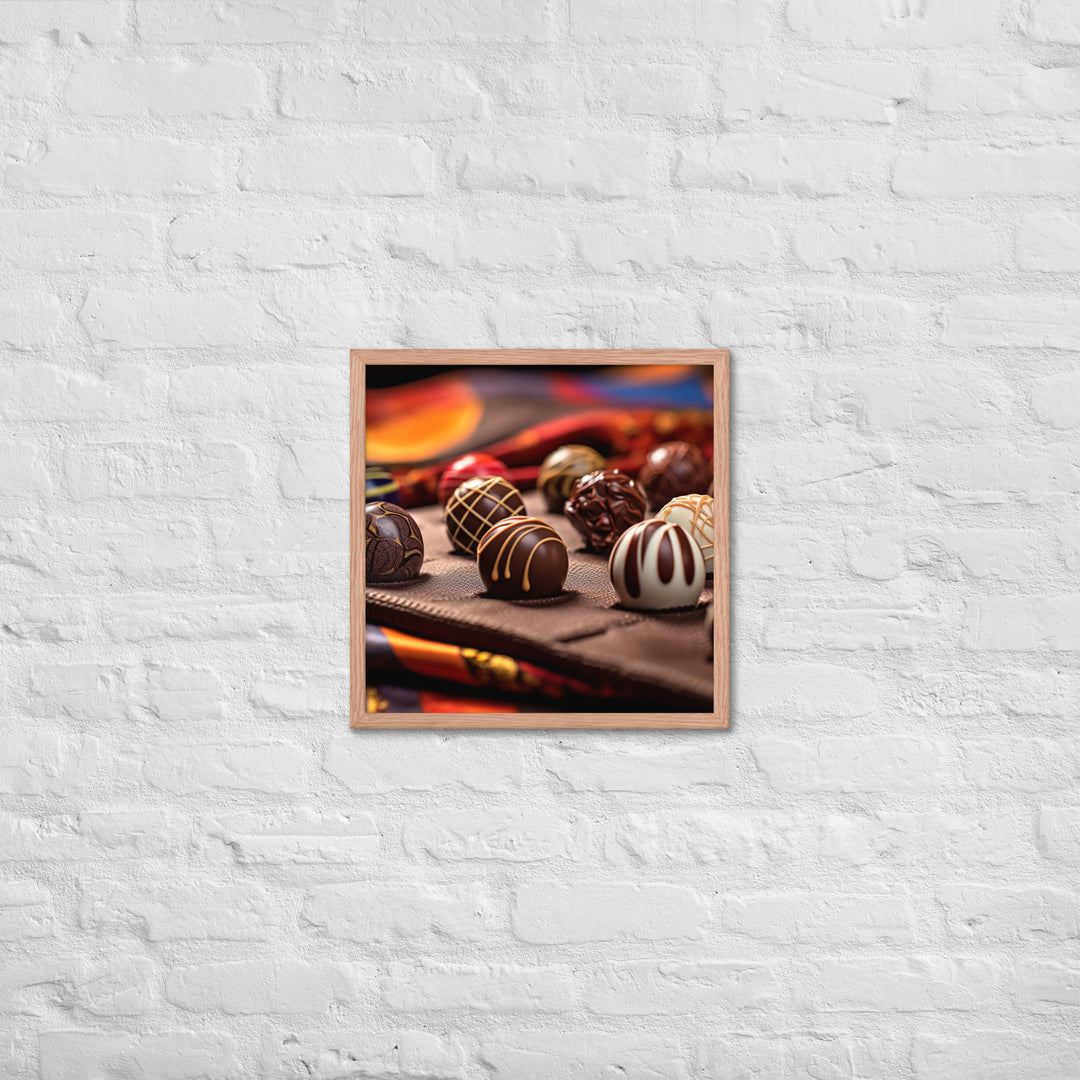 Chocolate Bonbons Framed poster 🤤 from Yumify.AI