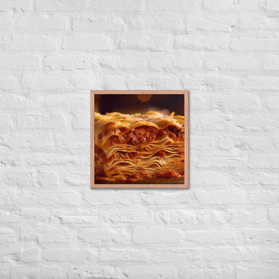 Lasagna Framed poster 🤤 from Yumify.AI