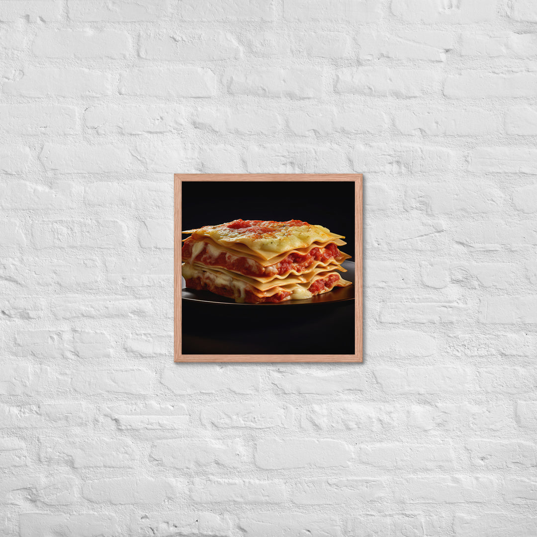 Lasagna Framed poster 🤤 from Yumify.AI