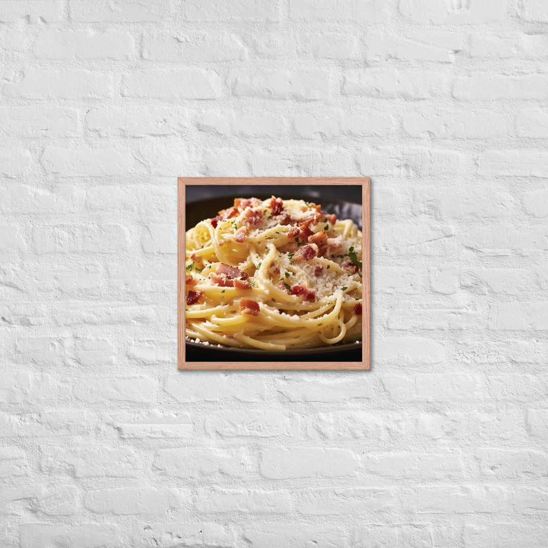 Carbonara Framed poster 🤤 from Yumify.AI