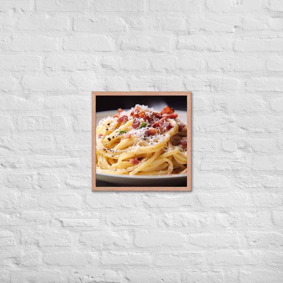 Carbonara Framed poster 🤤 from Yumify.AI