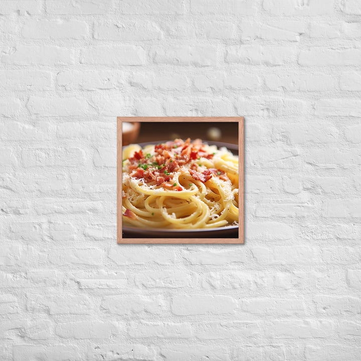 Carbonara Framed poster 🤤 from Yumify.AI