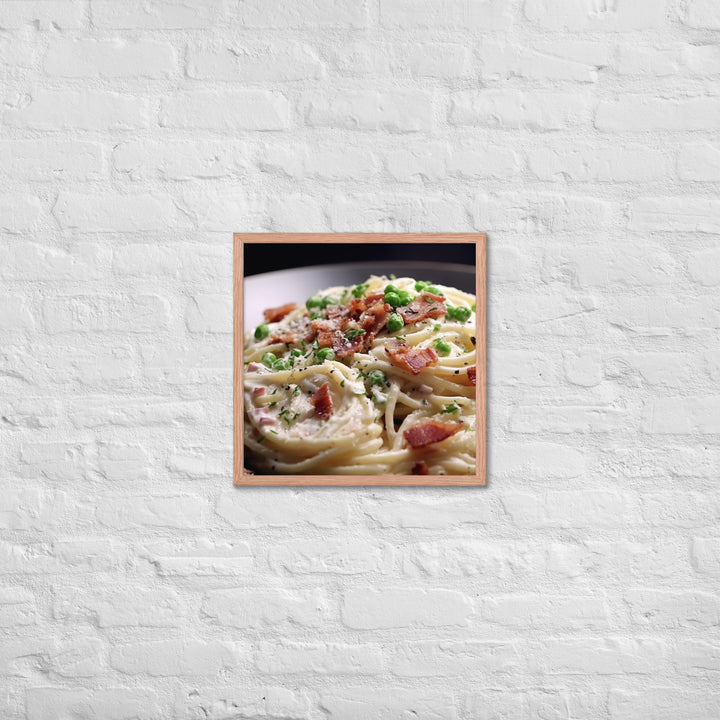 Carbonara Framed poster 🤤 from Yumify.AI