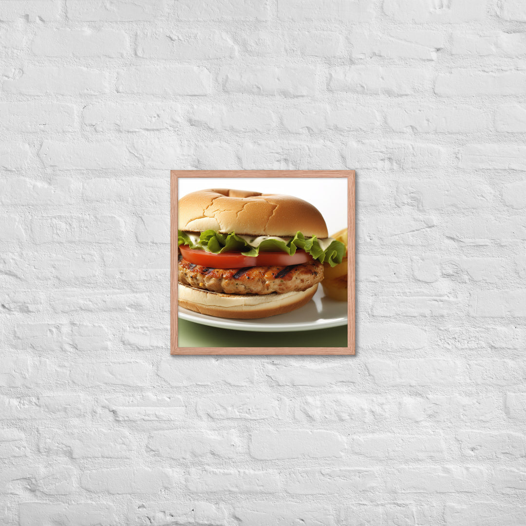 Turkey Burger Framed poster 🤤 from Yumify.AI