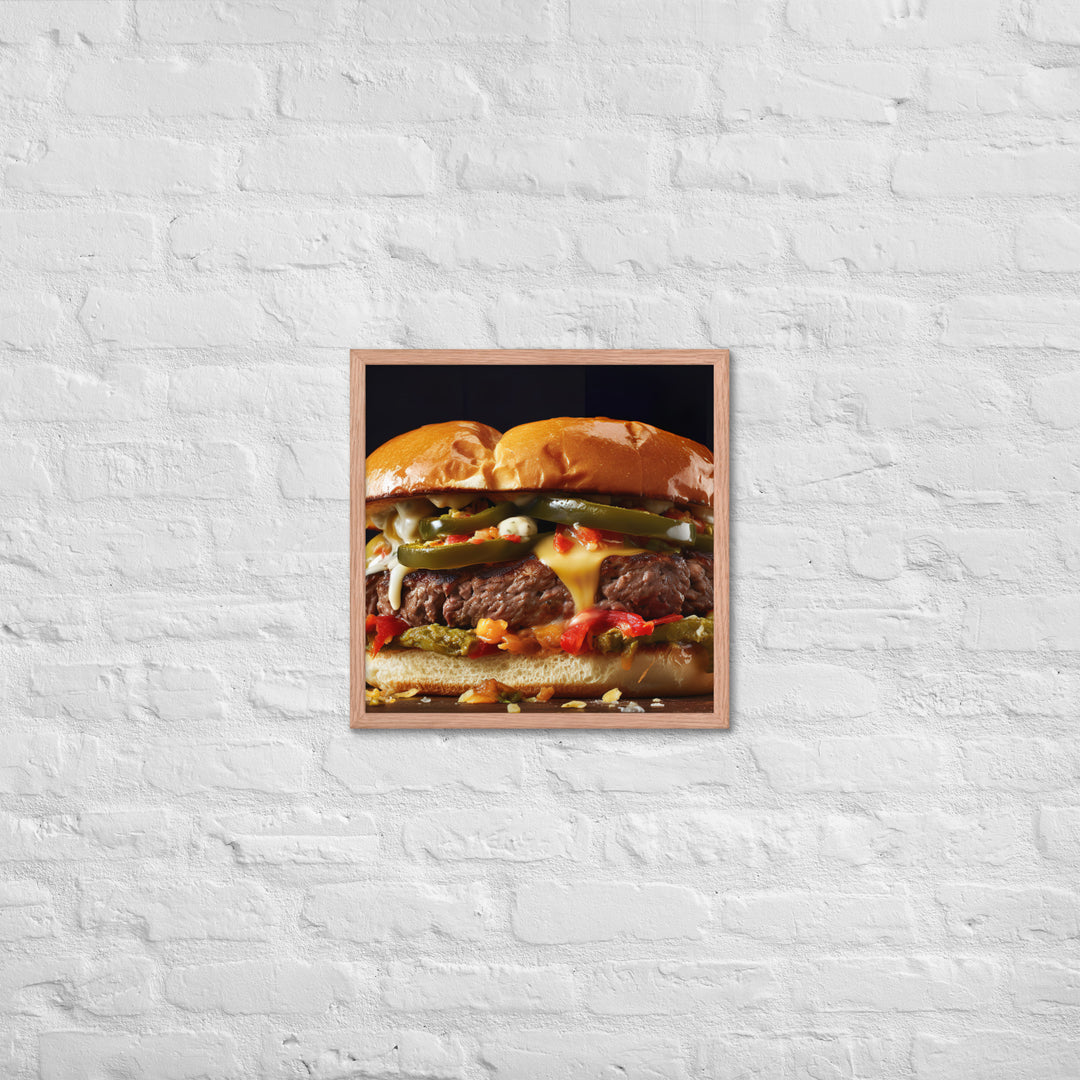 Jalapeo Burger Framed poster 🤤 from Yumify.AI