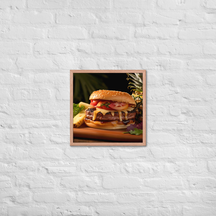 Hawaiian Burger Framed poster 🤤 from Yumify.AI