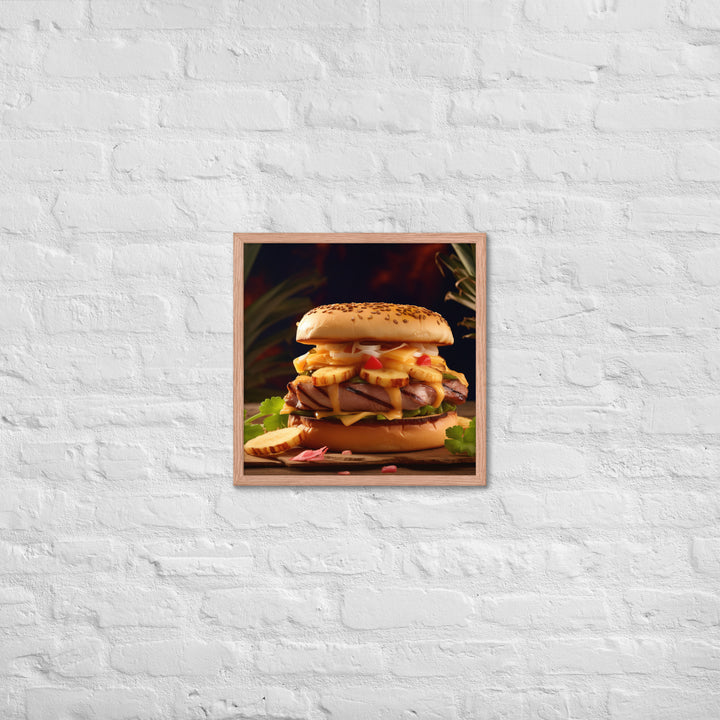 Hawaiian Burger Framed poster 🤤 from Yumify.AI