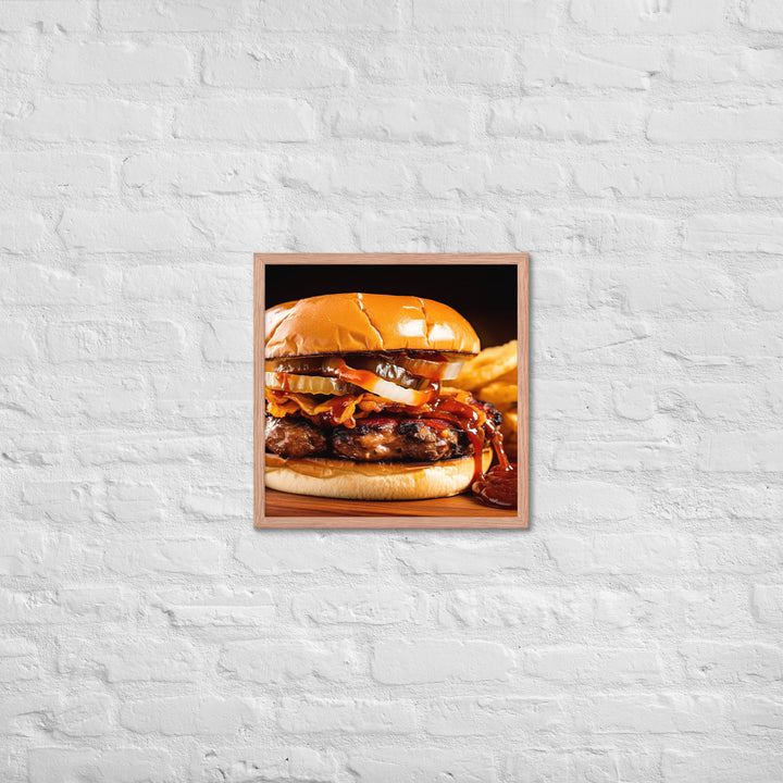 BBQ Burger Framed poster 🤤 from Yumify.AI