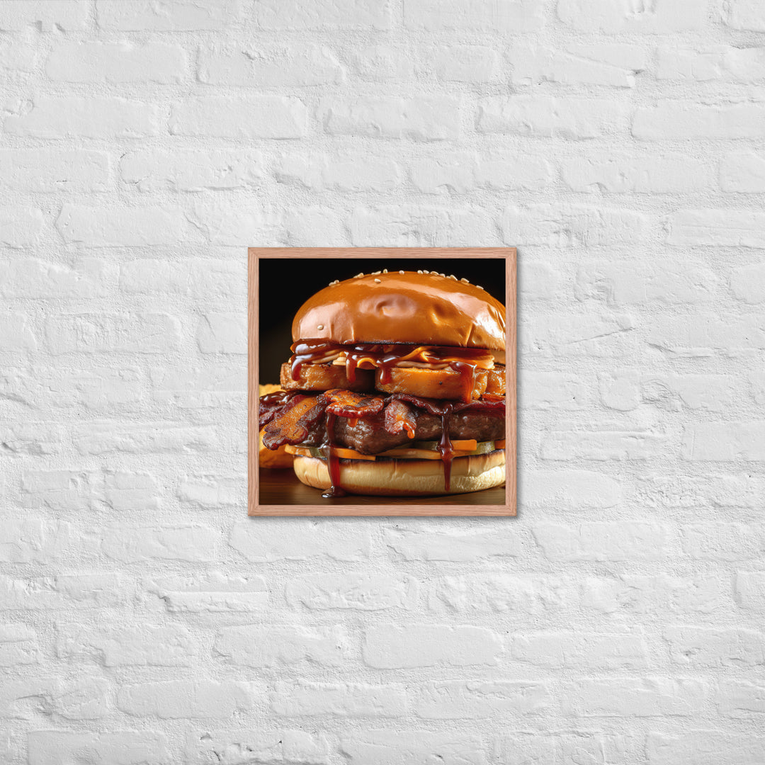 BBQ Burger Framed poster 🤤 from Yumify.AI