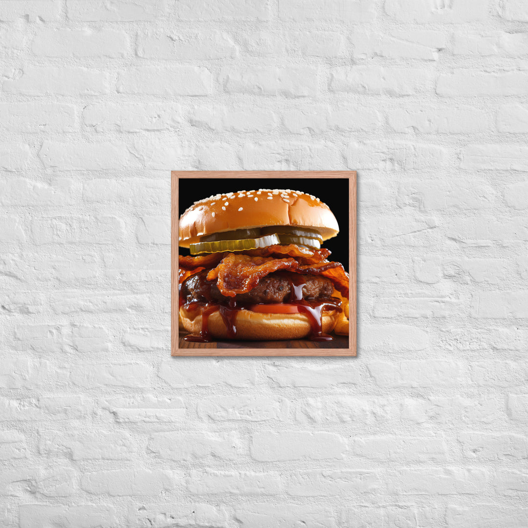 BBQ Burger Framed poster 🤤 from Yumify.AI