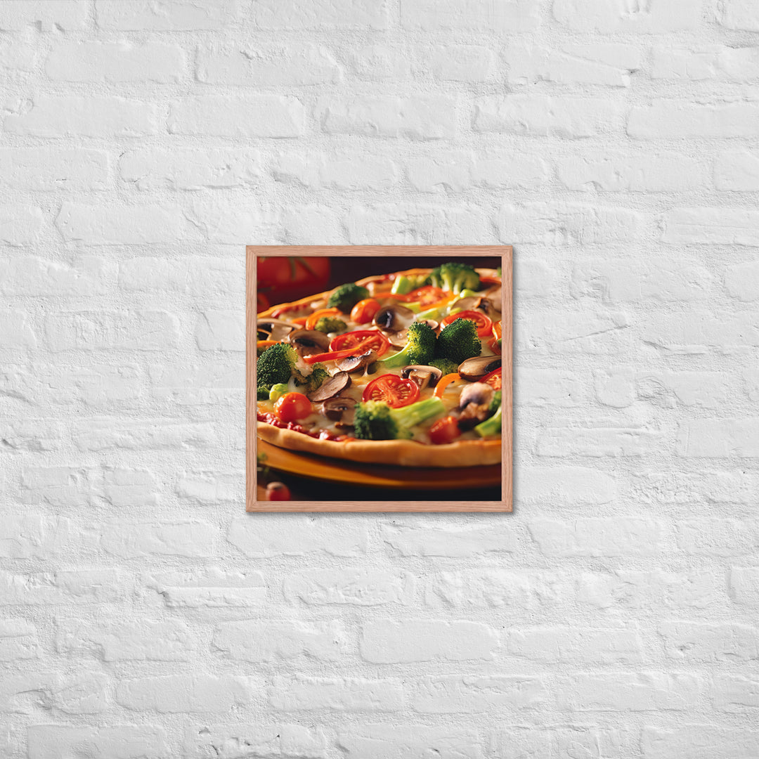 Veggie Pizza Framed poster 🤤 from Yumify.AI