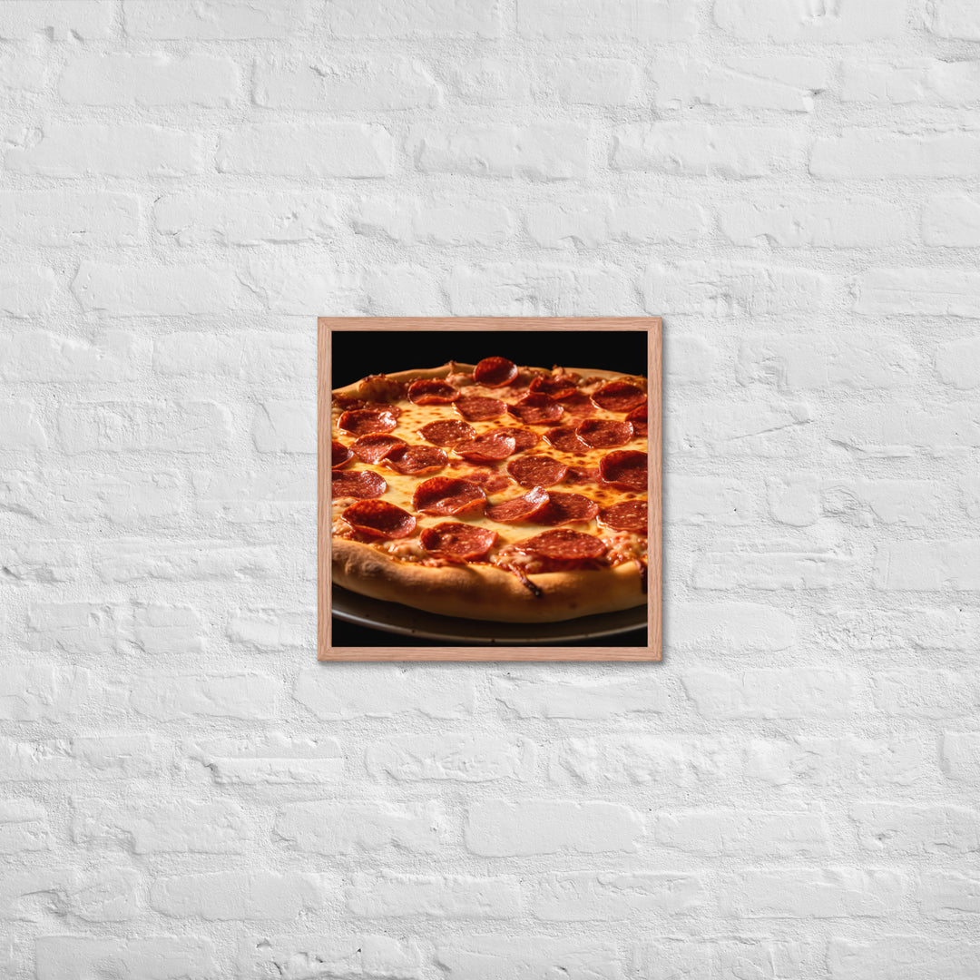 Pepperoni Pizza Framed poster 🤤 from Yumify.AI