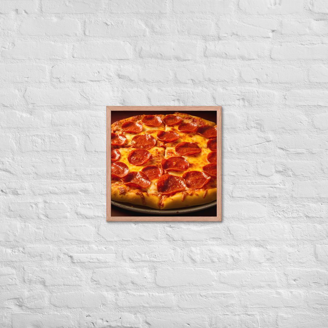 Pepperoni Pizza Framed poster 🤤 from Yumify.AI