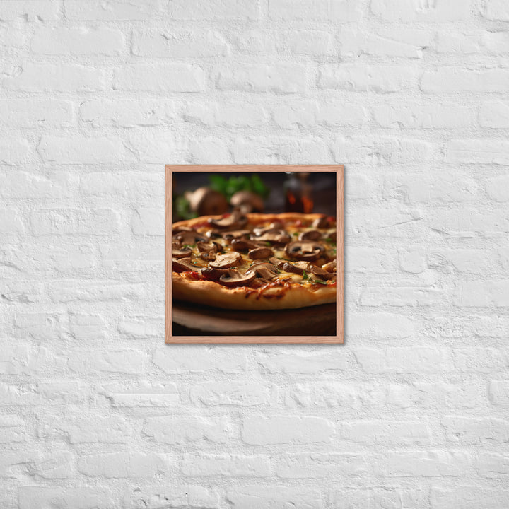 Mushroom Pizza Framed poster 🤤 from Yumify.AI