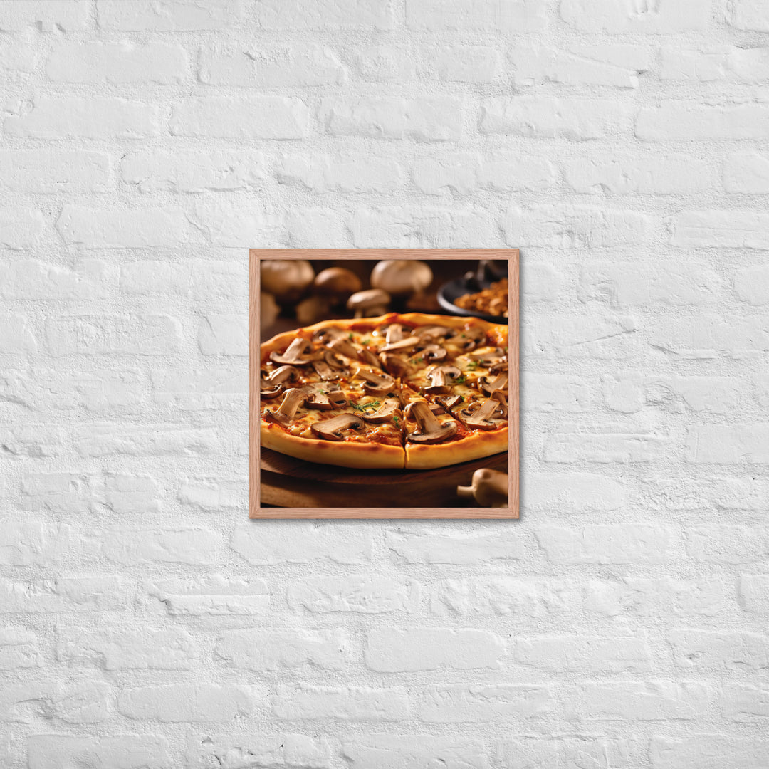 Mushroom Pizza Framed poster 🤤 from Yumify.AI