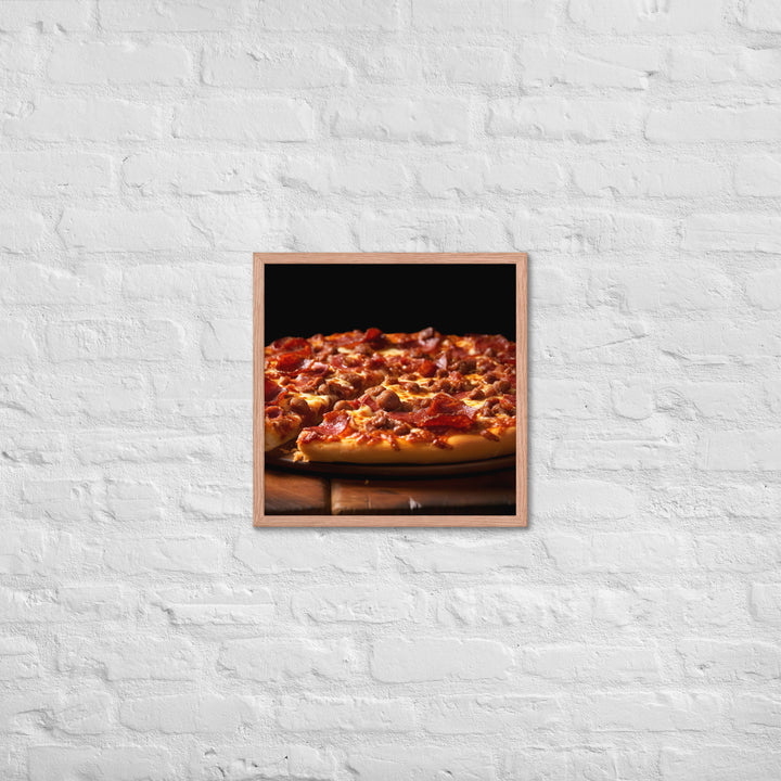 Meat Lovers Pizza Framed poster 🤤 from Yumify.AI