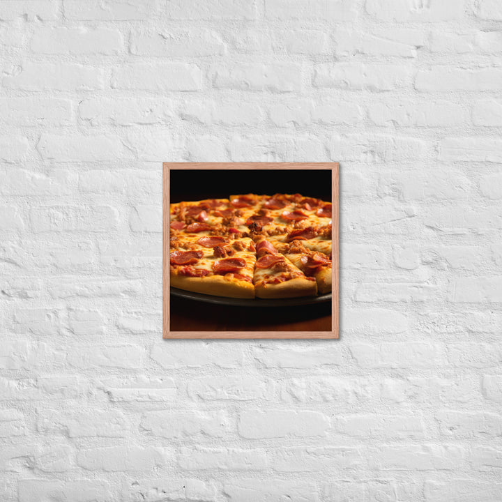 Meat Lovers Pizza Framed poster 🤤 from Yumify.AI