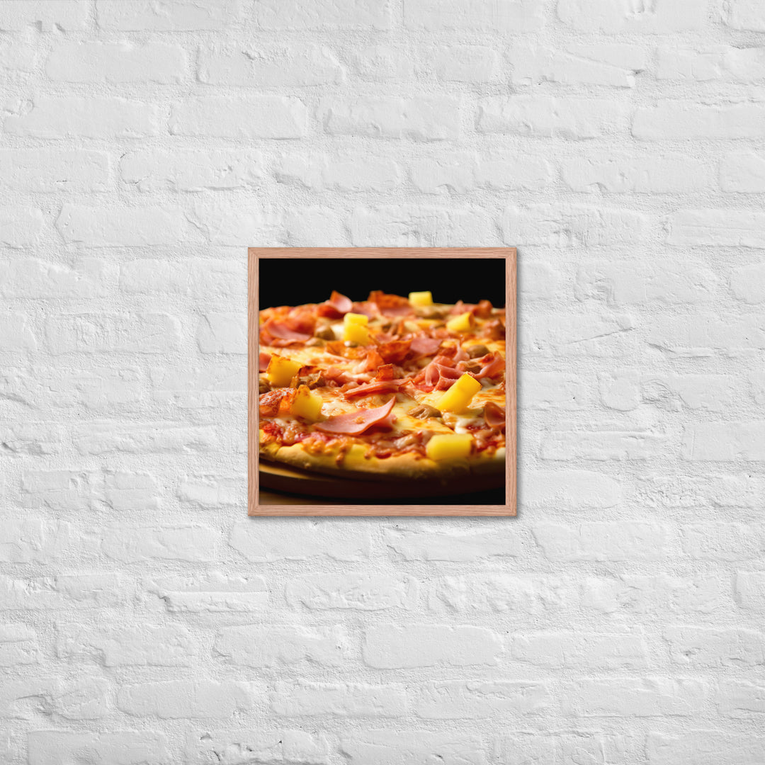 Hawaiian Pizza Framed poster 🤤 from Yumify.AI