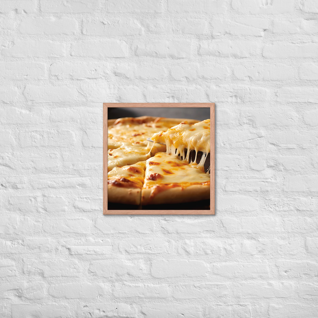 Four Cheese Pizza Framed poster 🤤 from Yumify.AI