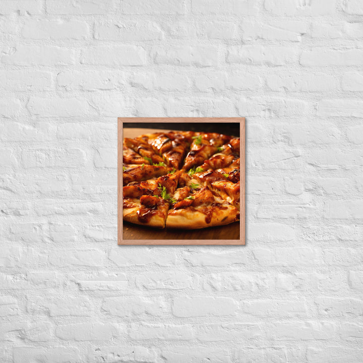 BBQ Chicken Pizza Framed poster 🤤 from Yumify.AI